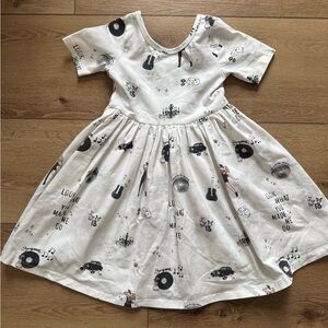 Taylor Swift Repuation White Printed Kids Dress